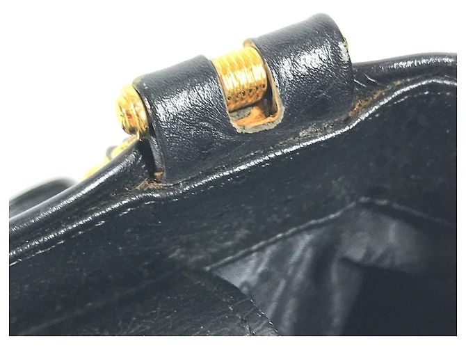 Borsa Tote Versace Vintage Logo Sunburst Nero - vista 11