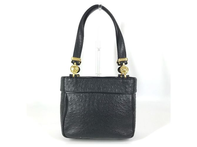 Borsa Tote Versace Vintage Logo Sunburst Nero - vista 2