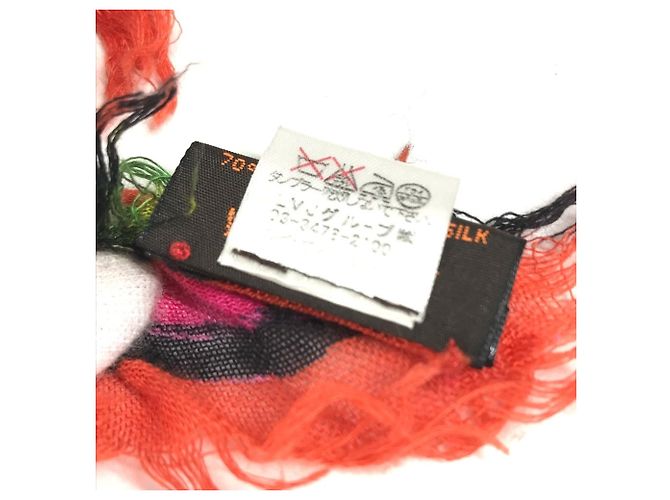 Estola Louis Vuitton em cashmere e seda laranja - vista 8