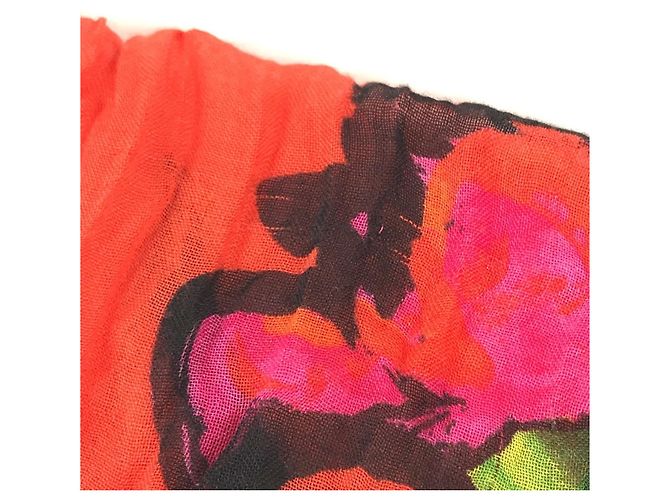 Estola Louis Vuitton em cashmere e seda laranja - vista 9