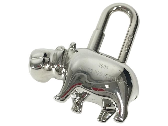 Hermès Hermes Cabas 2005 Hippopotamus Cadena Schlüsselanhänger Silber - Ansicht 2