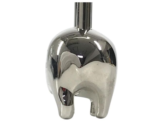 Hermès Hermes Cabas 2005 Hippopotamus Cadena Schlüsselanhänger Silber - Ansicht 4