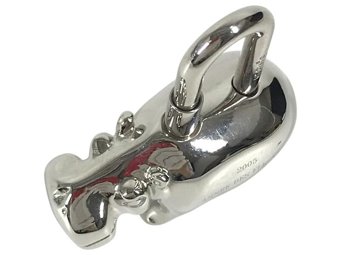 Hermès Hermes Cabas 2005 Hippopotamus Cadena Schlüsselanhänger Silber - Ansicht 8