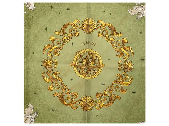 Hermès Hermes Carre 90 COSMOS Schal Grün - Ansicht 2