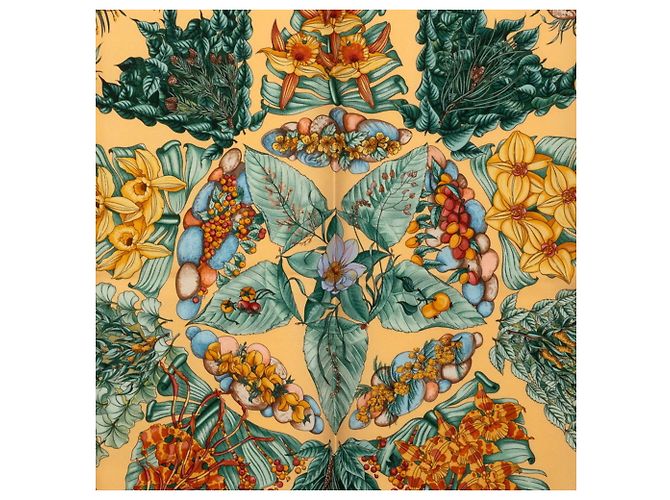 Hermès Lenço Hermes Carre 90 Pythagoras Marrom Multicor - vista 2