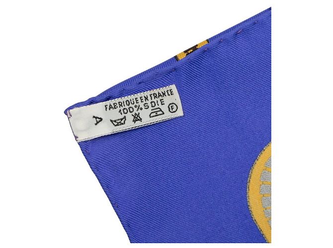 Hermès Lenço Hermes Carre 90 Fleurs et Raisins Multicor Roxo - vista 6