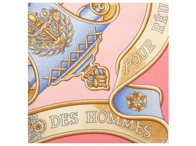 Hermès Lenço Hermes Carre 90 EUROPE Rosa Multicor - vista 3