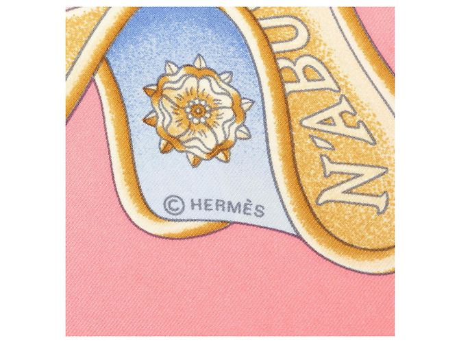 Hermès Lenço Hermes Carre 90 EUROPE Rosa Multicor - vista 5