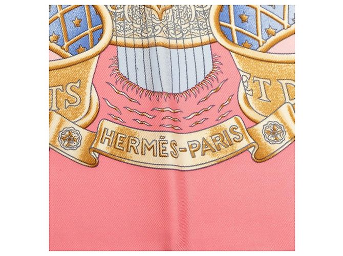 Hermès Lenço Hermes Carre 90 EUROPE Rosa Multicor - vista 6