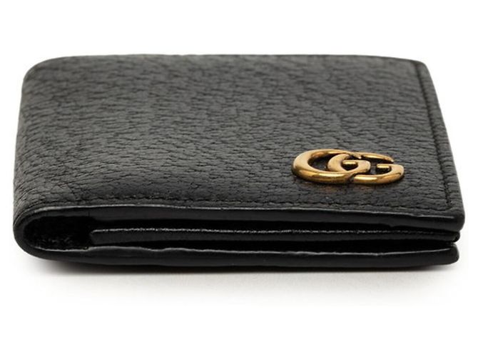 Tarjetero de piel Gucci GG Marmont Negro - vista 3