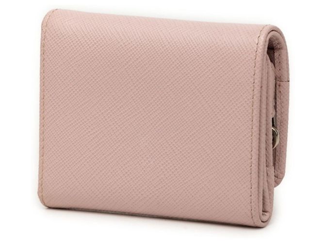 Prada Saffiano Tri-fold Wallet Pink - view 2