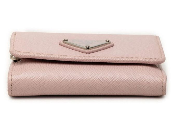 Prada Saffiano Tri-fold Wallet Pink - view 3