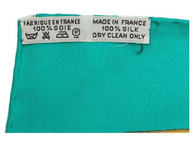 Hermès Hermes Carre 90 LES TUILERIES Lenço de seda verde - vista 10