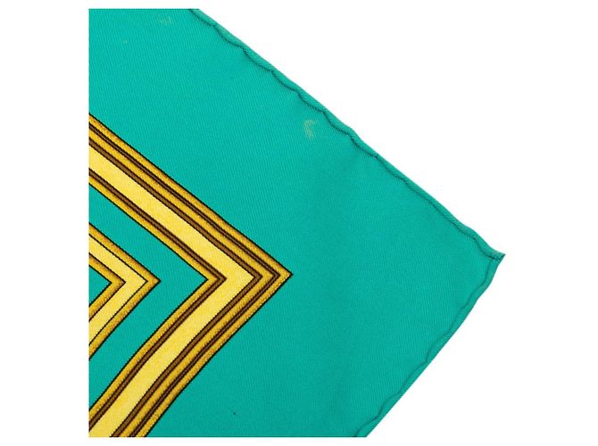 Hermès Hermes Carre 90 LES TUILERIES Lenço de seda verde - vista 8