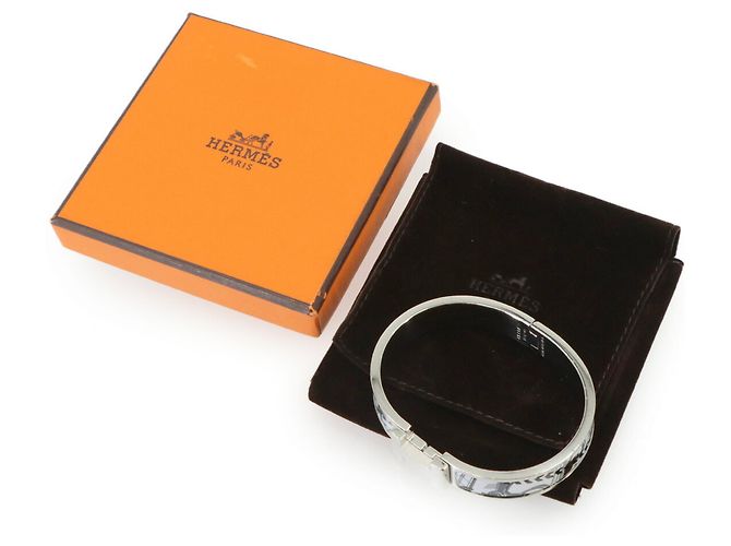 Bracelete Hermès Clic HH Equestrian Preto Branco - vista 2