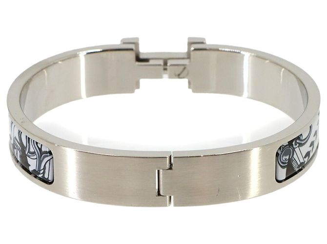Bracelete Hermès Clic HH Equestrian Preto Branco - vista 3
