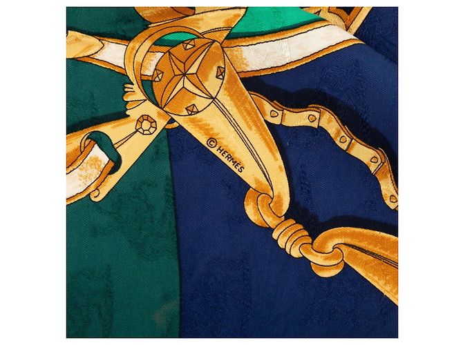 Hermès Foulard Hermes Carre 90 L'INSTRUCTION DU ROY Multicolore Verde - vista 5