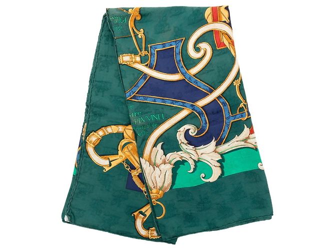 Hermès Foulard Hermes Carre 90 L'INSTRUCTION DU ROY Multicolore Verde - vista 7