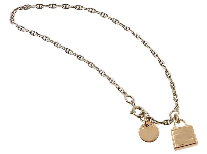 Hermès Hermes Kelly Charm Chaine d'Ancre Bracelet Plata Dorado - vista 3