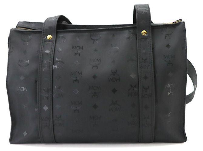 MCM Visetos Logogram Tote Handtasche Schwarz - Ansicht 2