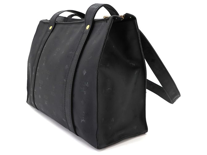 MCM Visetos Logogram Tote Handtasche Schwarz - Ansicht 3