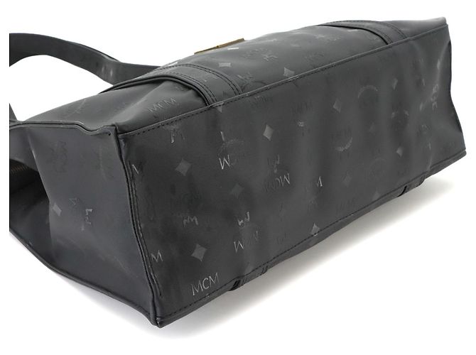 MCM Visetos Logogram Tote Handtasche Schwarz - Ansicht 4