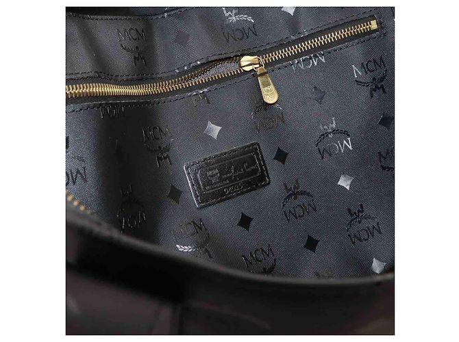 MCM Visetos Logogram Tote Handtasche Schwarz - Ansicht 7