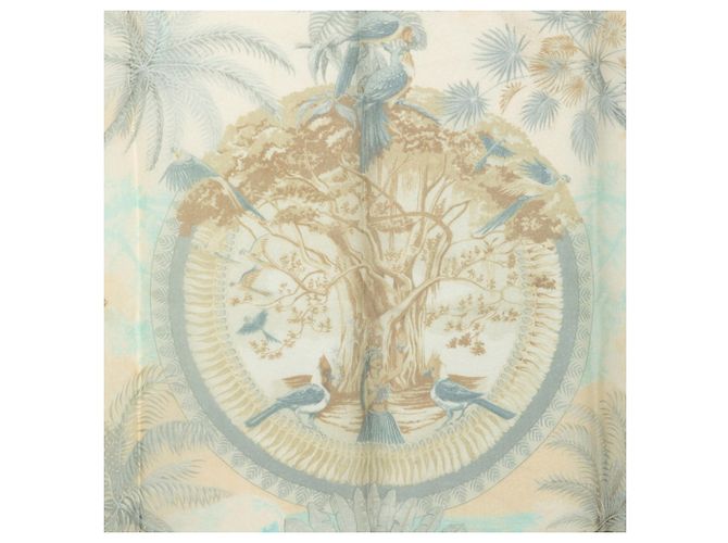 Hermès Foulard Hermes Carre 90 Aloha Blu Multicolore - vista 2