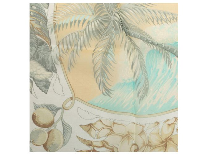 Hermès Foulard Hermes Carre 90 Aloha Blu Multicolore - vista 3
