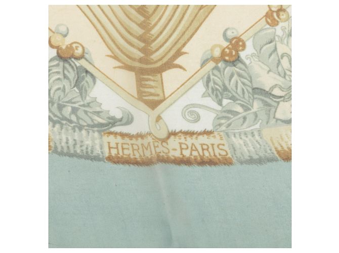 Hermès Foulard Hermes Carre 90 Aloha Blu Multicolore - vista 4