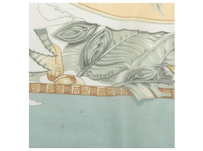 Hermès Foulard Hermes Carre 90 Aloha Blu Multicolore - vista 5