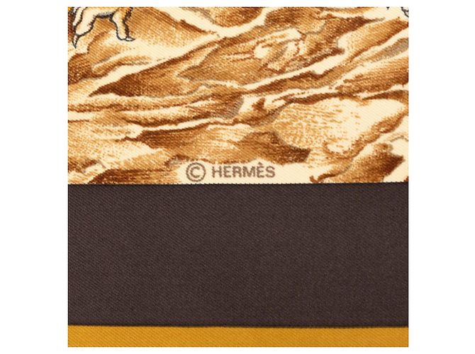 Hermès Hermes Carre 90 CASSE-NOISETTE Lenço Nutcracker Marrom - vista 7