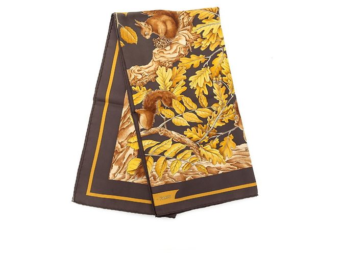 Hermès Hermes Carre 90 CASSE-NOISETTE Lenço Nutcracker Marrom - vista 8