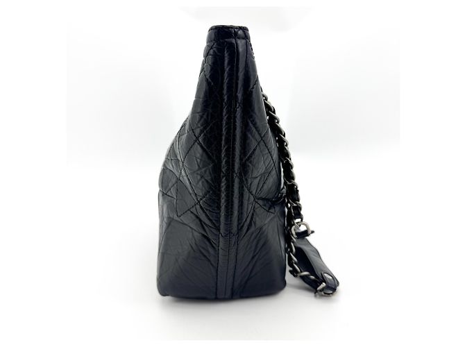 Chanel CC Crave Quilted Glazed Caviar Preto - vista 4