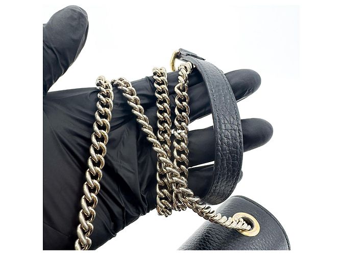Gucci Interlocking Leather Small Black - view 7