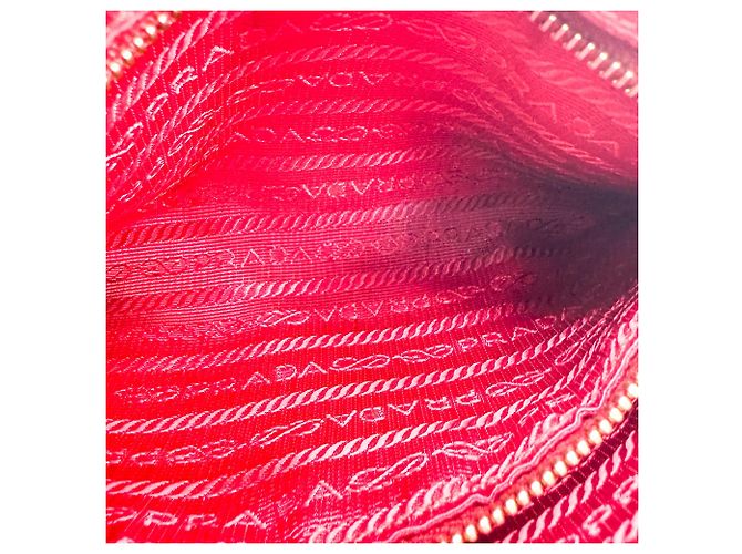 Prada Mini de piel Saffiano con cremallera Roja - vista 5