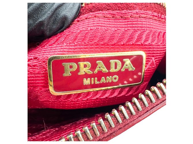 Prada Mini de piel Saffiano con cremallera Roja - vista 6