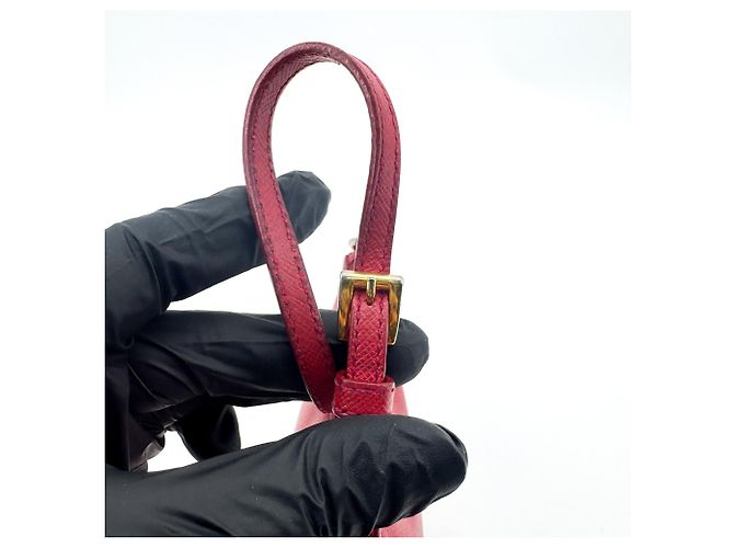 Prada Mini de piel Saffiano con cremallera Roja - vista 7