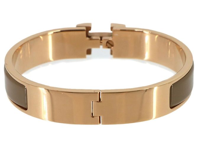 Hermès Hermes Clic H GM Bangle Brown Golden - view 2