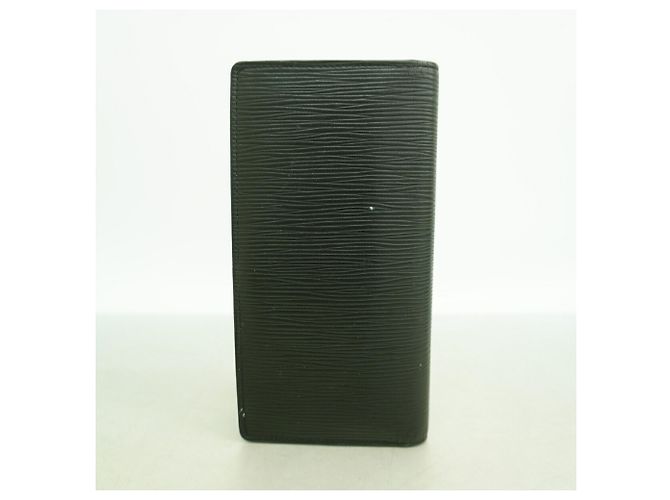 Louis Vuitton Portefeuille Brazza Long Wallet in pelle Epi Nero - vista 9