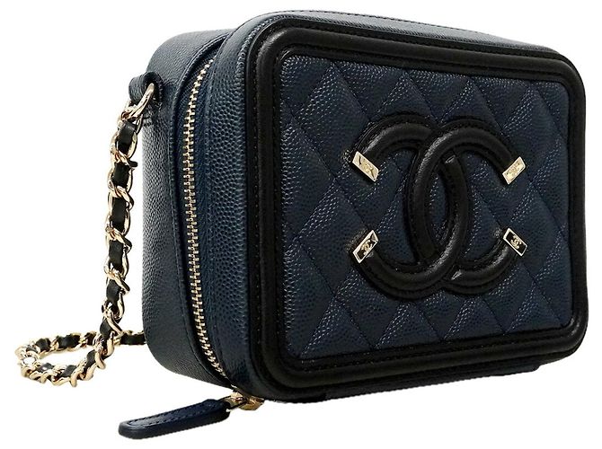 Bolso Vanity Chanel Navy Azul marino - vista 2