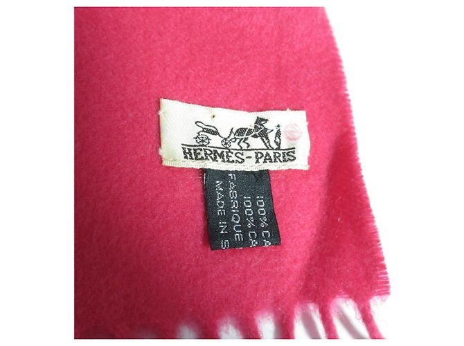 Hermès Estola de cachemira HERMES en rosa - vista 4