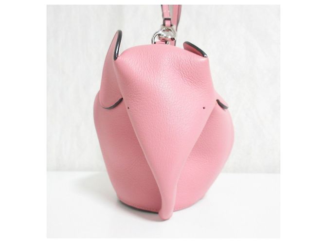 Bolso de hombro mini Elephant de piel Loewe Rosa - vista 3