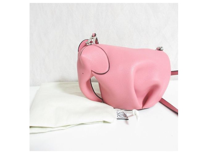 Bolso de hombro mini Elephant de piel Loewe Rosa - vista 9