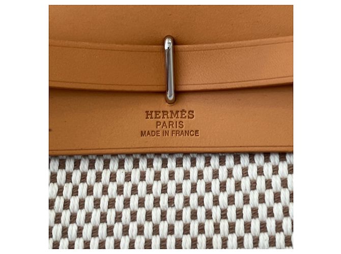 Hermès Herbag TPM Beige Canvas Schultertasche - Ansicht 12