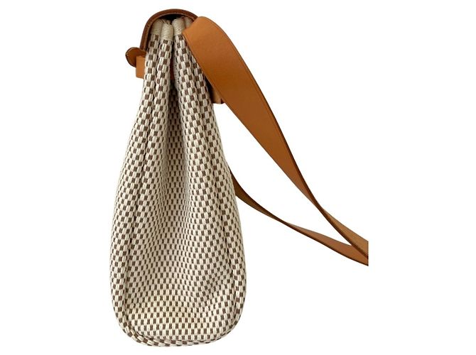 Hermès Herbag TPM Beige Canvas Schultertasche - Ansicht 2