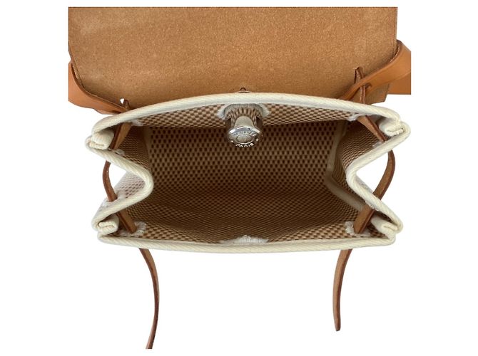 Hermès Herbag TPM Beige Canvas Schultertasche - Ansicht 5