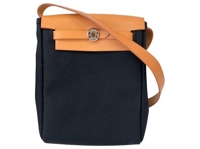 Hermès Herbag TPM Beige Canvas Schultertasche - Ansicht 8
