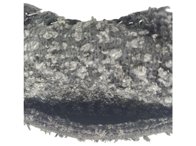 Sac à épaule 2-way Chanel Coco Mark Tweed Kaki - vue 10