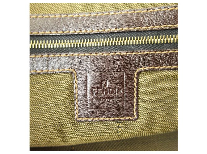Fendi Vintage Zucca Pattern Tote Bag Braun Schwarz - Ansicht 8